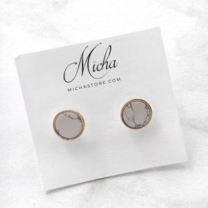 NWT Circle Marble Earrings